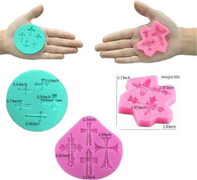 JeVenis cross decor mold for gum paste and chocolate decorations.