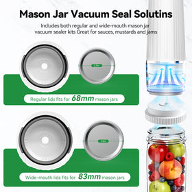 Jexqizy wide mouth converter supports larger jars and containers.