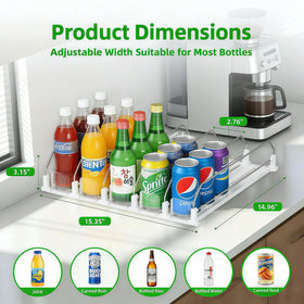 JFBAOLAO can dispenser holds 25 cans for organized beverages.