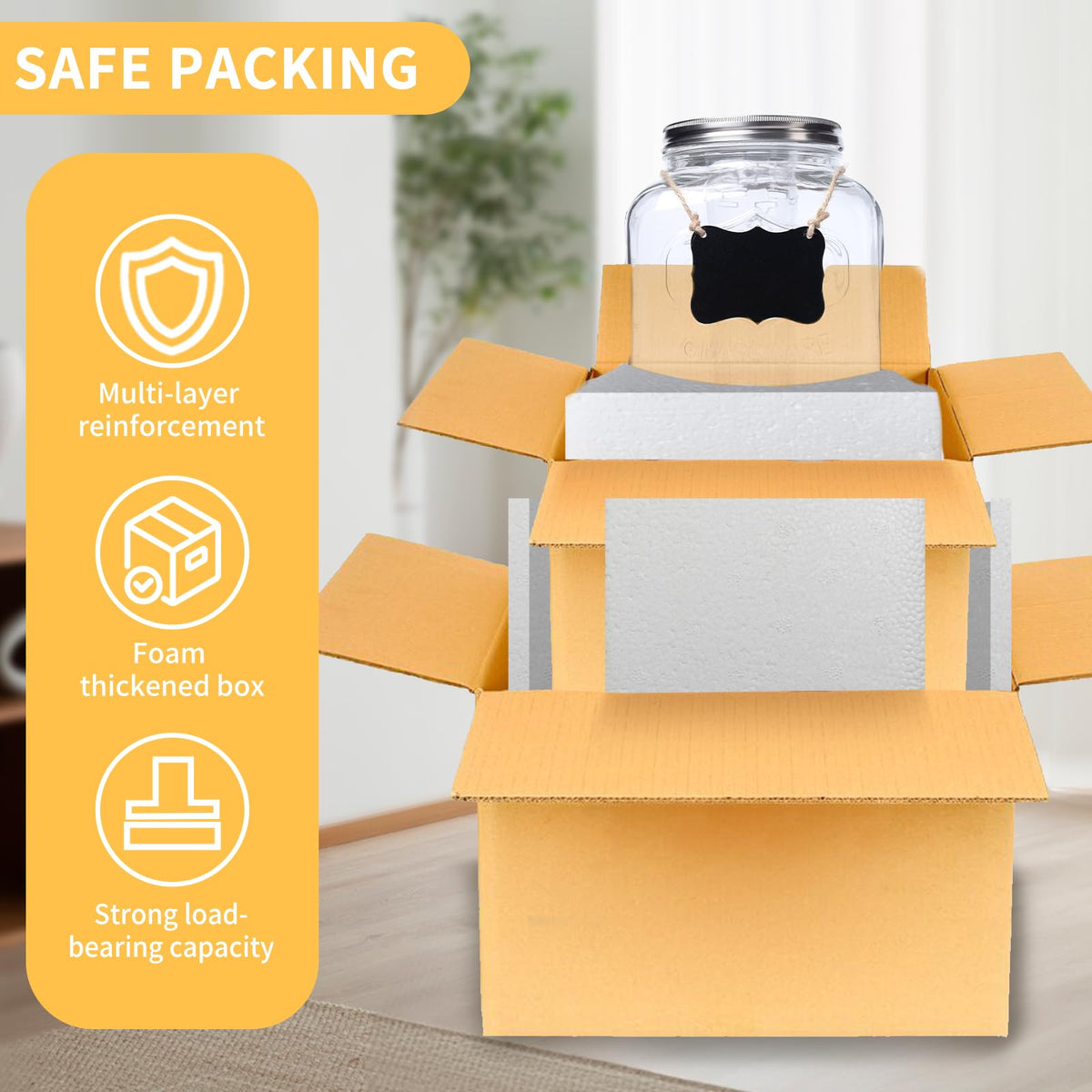 JFBAOLAO detachable spigot and stand enable compact storage.