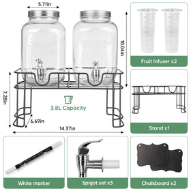 Ice-cylinder keeps beverages cold in the dispenser
