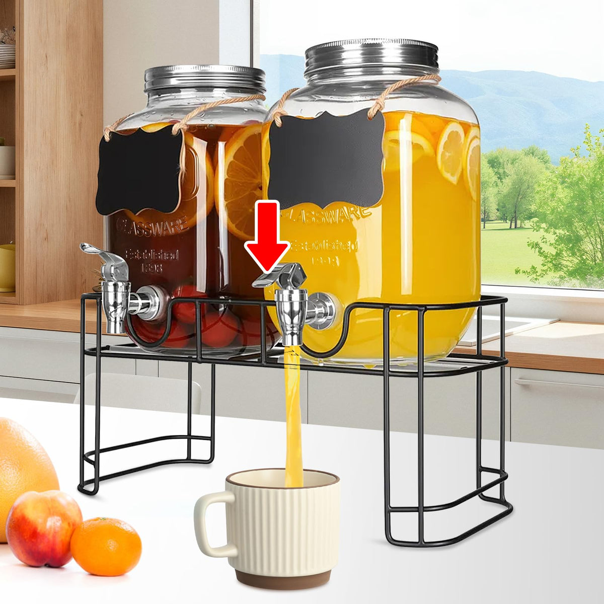 Two-pack set offering multiple beverage options for events