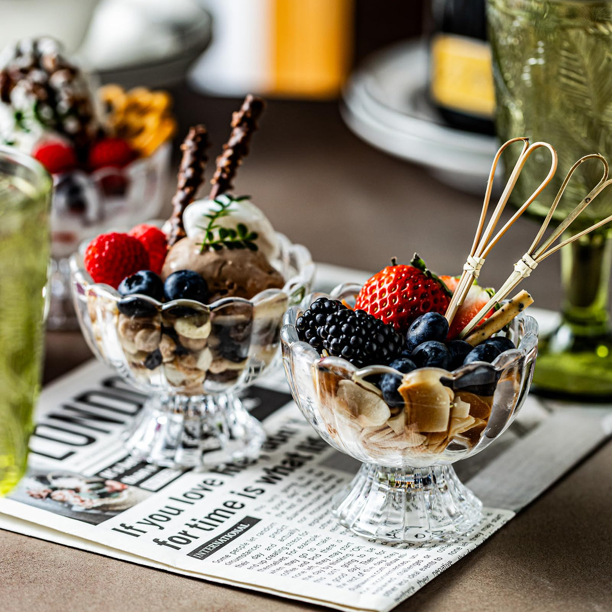 JGKYLDZ sundae parfait cup ideal for single servings.