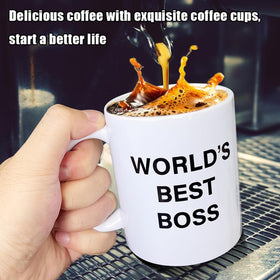 JGTONG World's Best Boss Mug close-up graphics show crisp print.