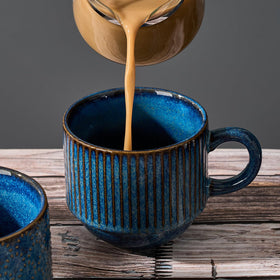 JH JIEMEI HOME 15 oz blue mug with generous capacity