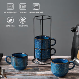 JH JIEMEI HOME embossed florets mug enhances table decor for tea