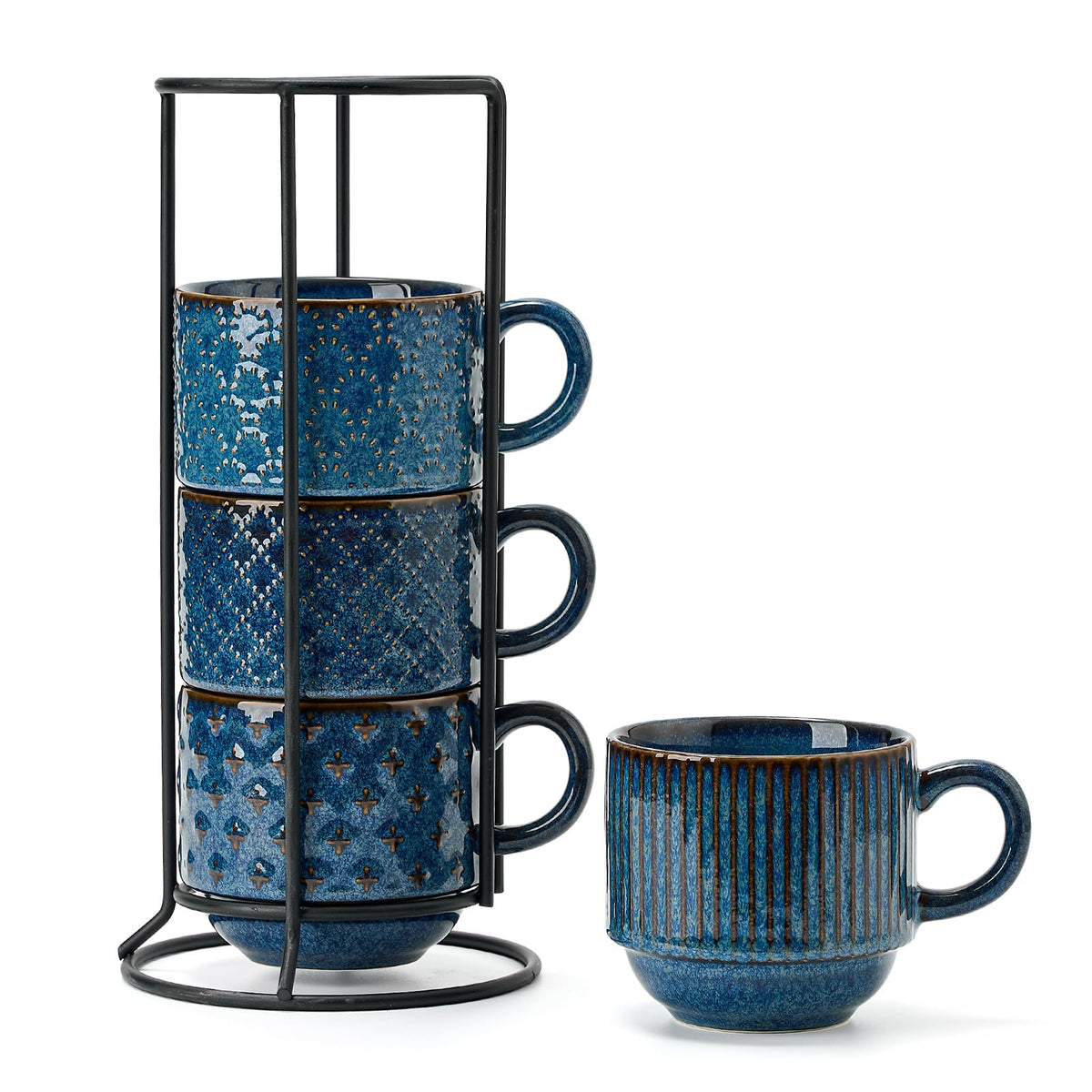JH JIEMEI HOME embossed dots mug in blue for stylish coffee moments