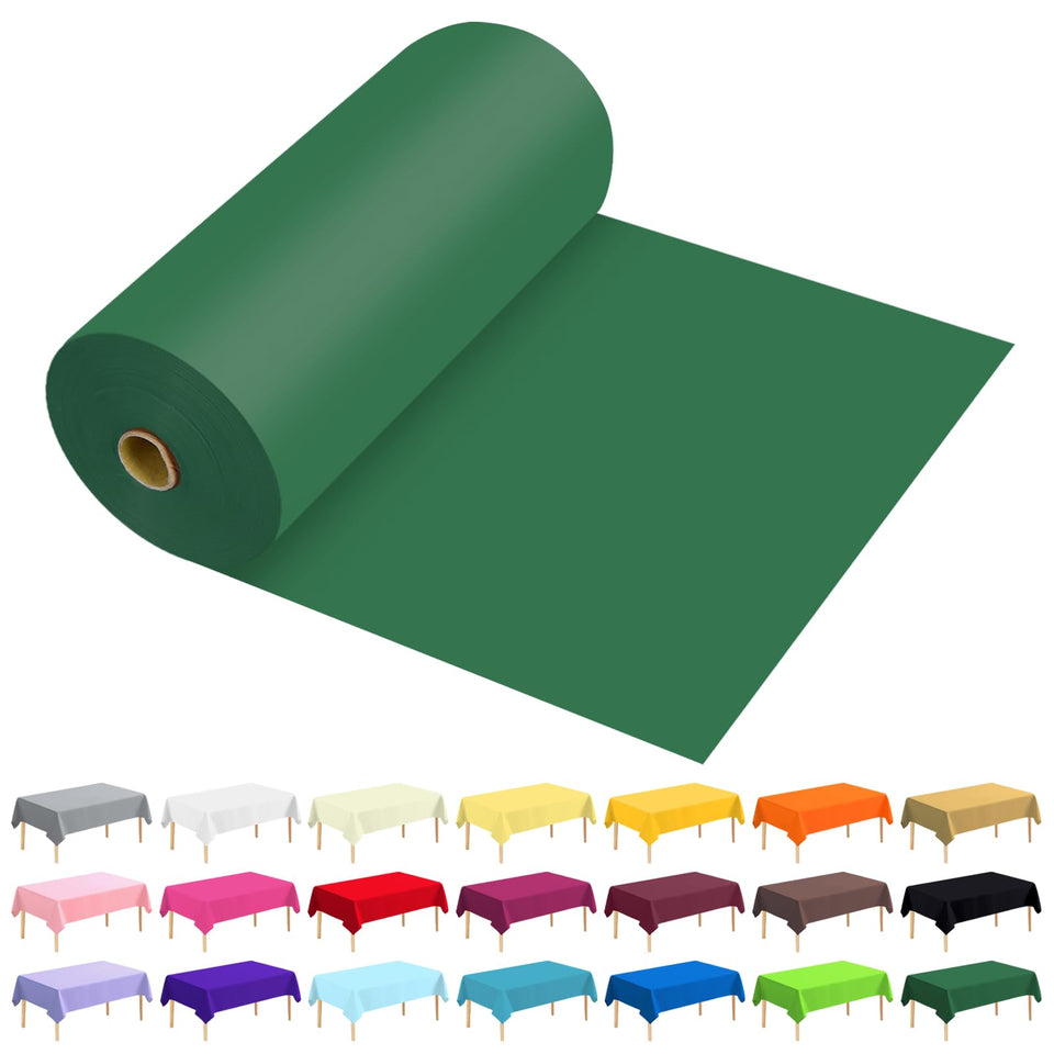 JHDZDHY 54inch green table cover roll on a table protects surfaces during events