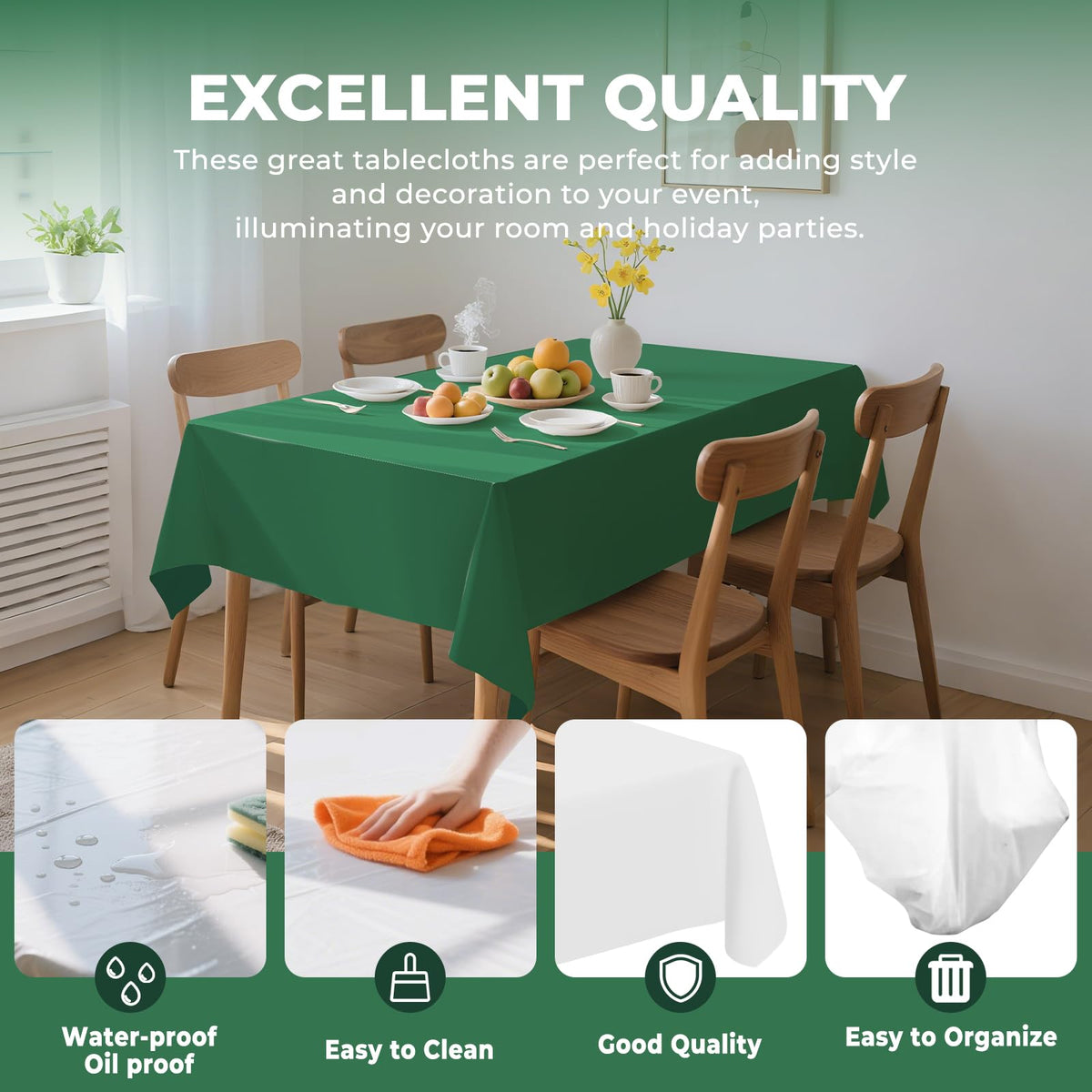 JHDZDHY cut-to-fit table cover for rectangle, square, round, or oval tables