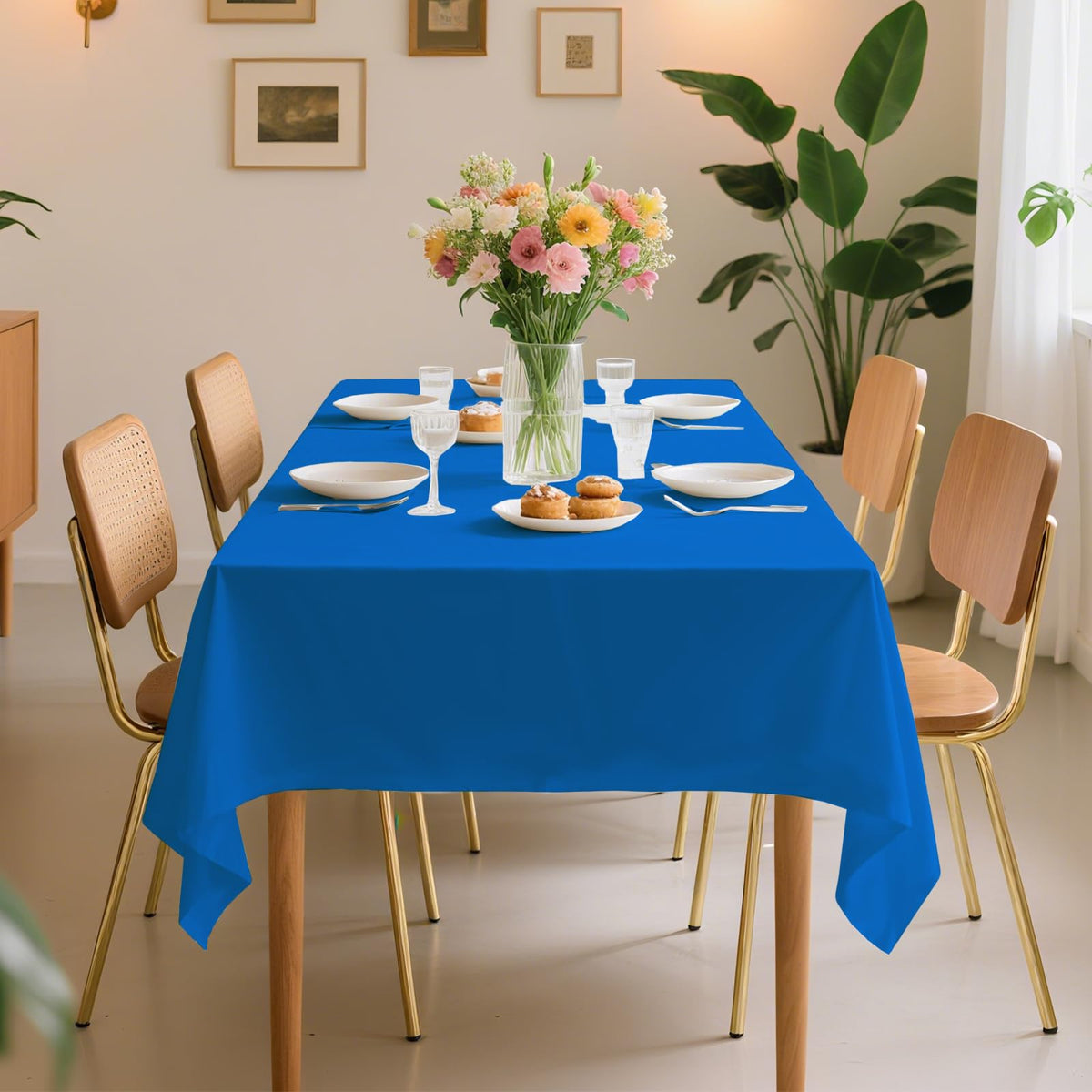 JHDZDHY blue tablecloth decor-ready for venue and celebrations.