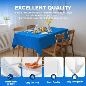 JHDZDHY cut-to-fit tablecloth placed on a rectangular table.
