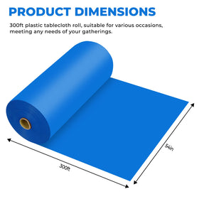 JHDZDHY disposable plastic tablecloth showing wrinkle resistance.
