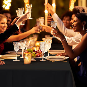 JHDZDHY multipurpose black tablecloth for parties and weddings