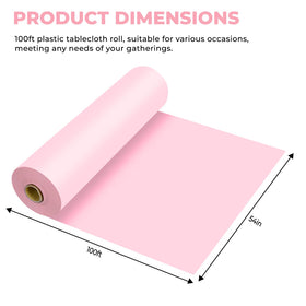 JHDZDHY pink table cover roll cut-to-fit for various table shapes