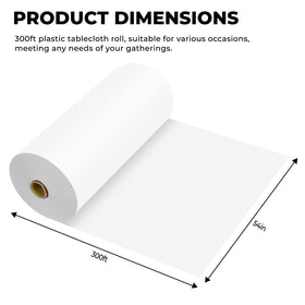 JHDZDHY white disposable tablecloth roll offers quick cleanup after events