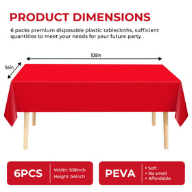 JHDZDHY red tablecloth on outdoor patio for festive gatherings and spill protection.
