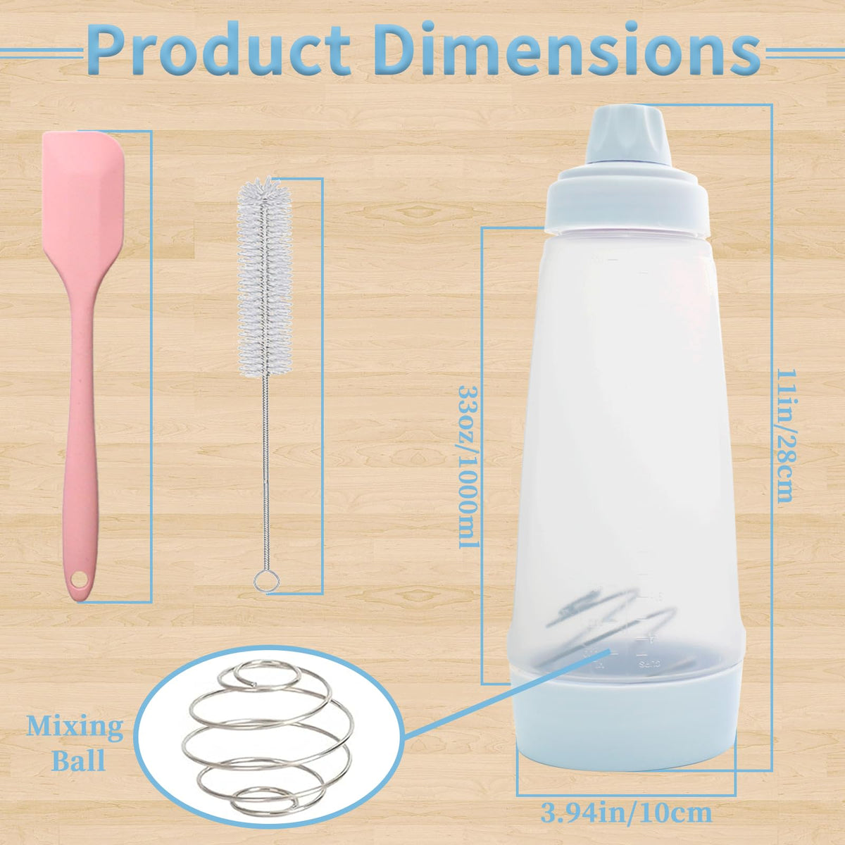 Jhovunetharq drip-free silicone tip for neat pours and artful pancakes.
