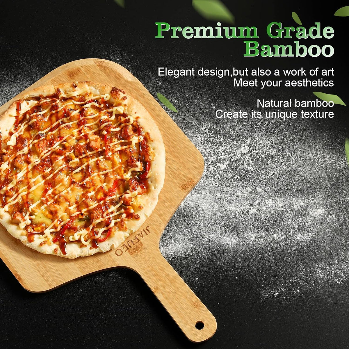 JIAFUEO square pizza peel designed for beginners to monitor baking.