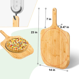 JIAFUEO pizza peel with smooth surface helps prevent dough sticking.