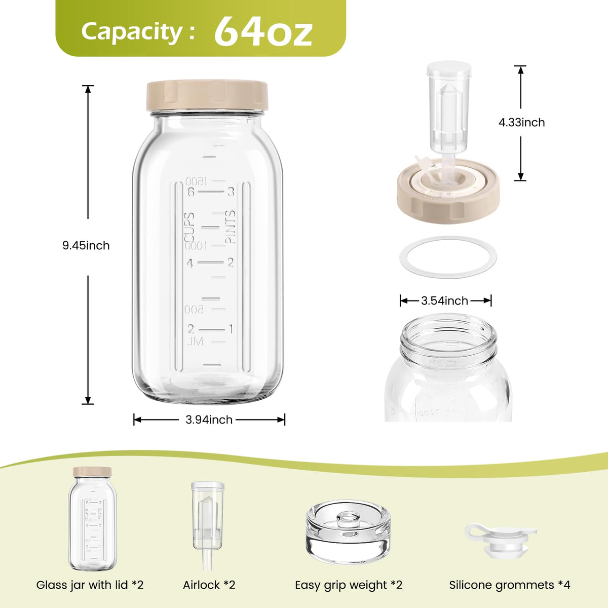 Dishwasher-safe Jiaiton jars simplify cleanup after fermentation.