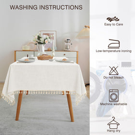 JIALE machine-washable design simplifies care after meals and entertaining.