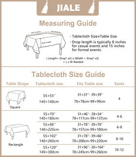 JIALE tablecloth suitable for indoor and outdoor use at gatherings.