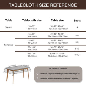 JIALE rectangle tablecloth ideal for kitchens, dining rooms, parties, and hotels.