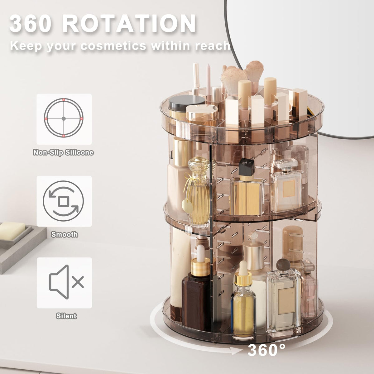 Compact space-saving Jiavarry design fits small countertops and reduces clutter