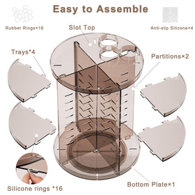 Jiavarry brush and perfume storage keeps essentials neatly organized.