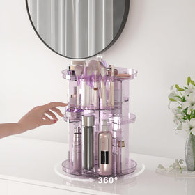 Jiavarry rotating makeup organizer perfume tray puts fragrances on display and easy to grab.