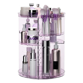 Jiavarry rotating makeup organizer top plate for quick access to essentials during routines.