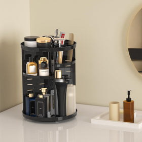 Jiavarry top plate and compartments keep skincare neatly organized.