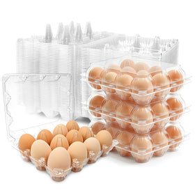 Jibrelxion 100-pack egg cartons with clear 12-egg compartments for quick inventory.