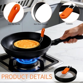 Jibrelxion 4-inch stainless egg ring for neat sunny-side eggs.