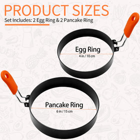 Jibrelxion 6-inch stainless egg ring for larger fried eggs.