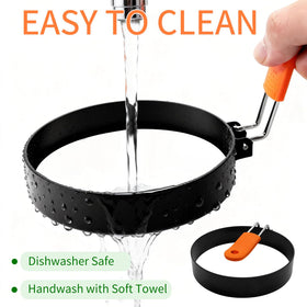 Jibrelxion pancake shaper stainless surface for even cooking.