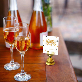 JICYOUP gold table-number holder offers stable display on any surface.