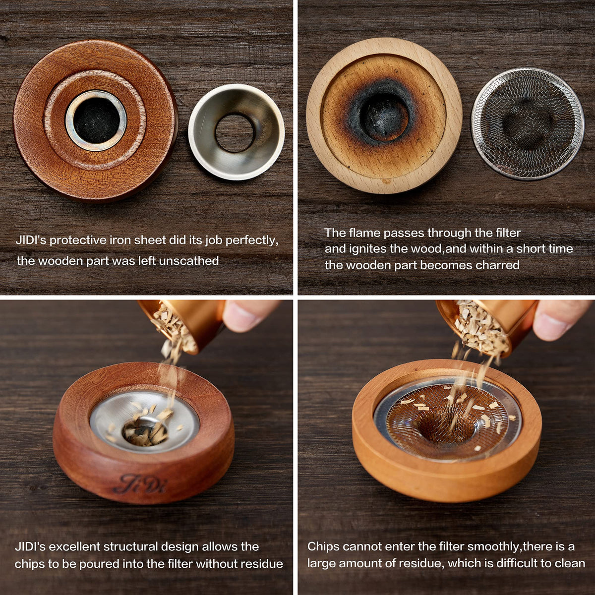 JIDI Smoker Kit fits standard glasses for easy home bar setup