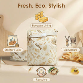 JIDSPWLS beeswax bread bag inside-out cleaning shows easy maintenance