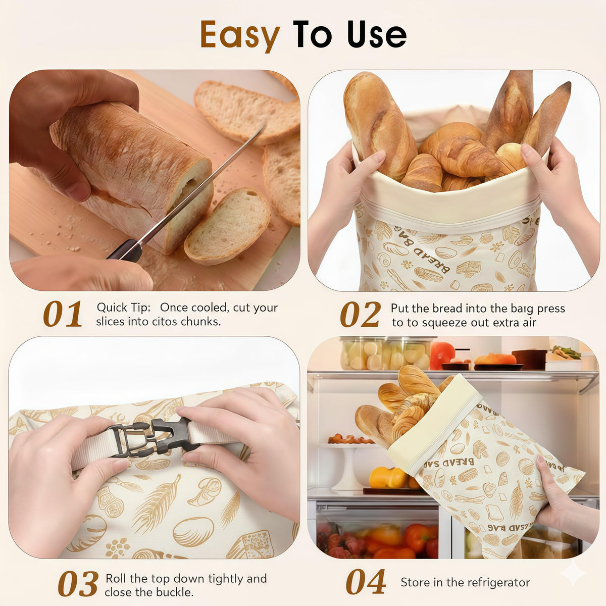 JIDSPWLS beeswax bread bag on-countertop fits compact kitchen aesthetics