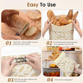 JIDSPWLS beeswax bread bag on-countertop fits compact kitchen aesthetics