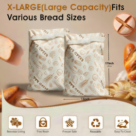 JIDSPWLS beeswax bread bag sealed closure demonstrates secure, reusable freshness protection
