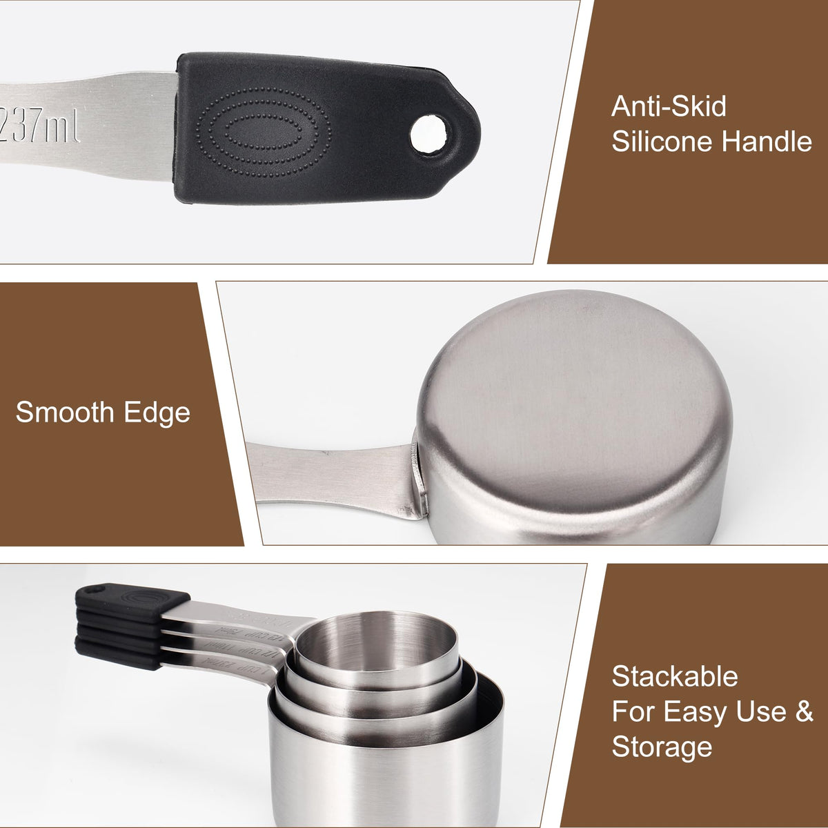 JIEJIE nestable design magnets keep spoons together and organized.