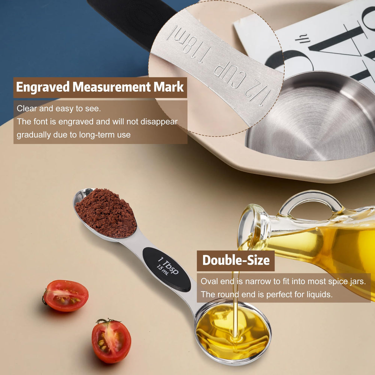 JIEJIE stainless-steel durability withstands daily kitchen use with ease.