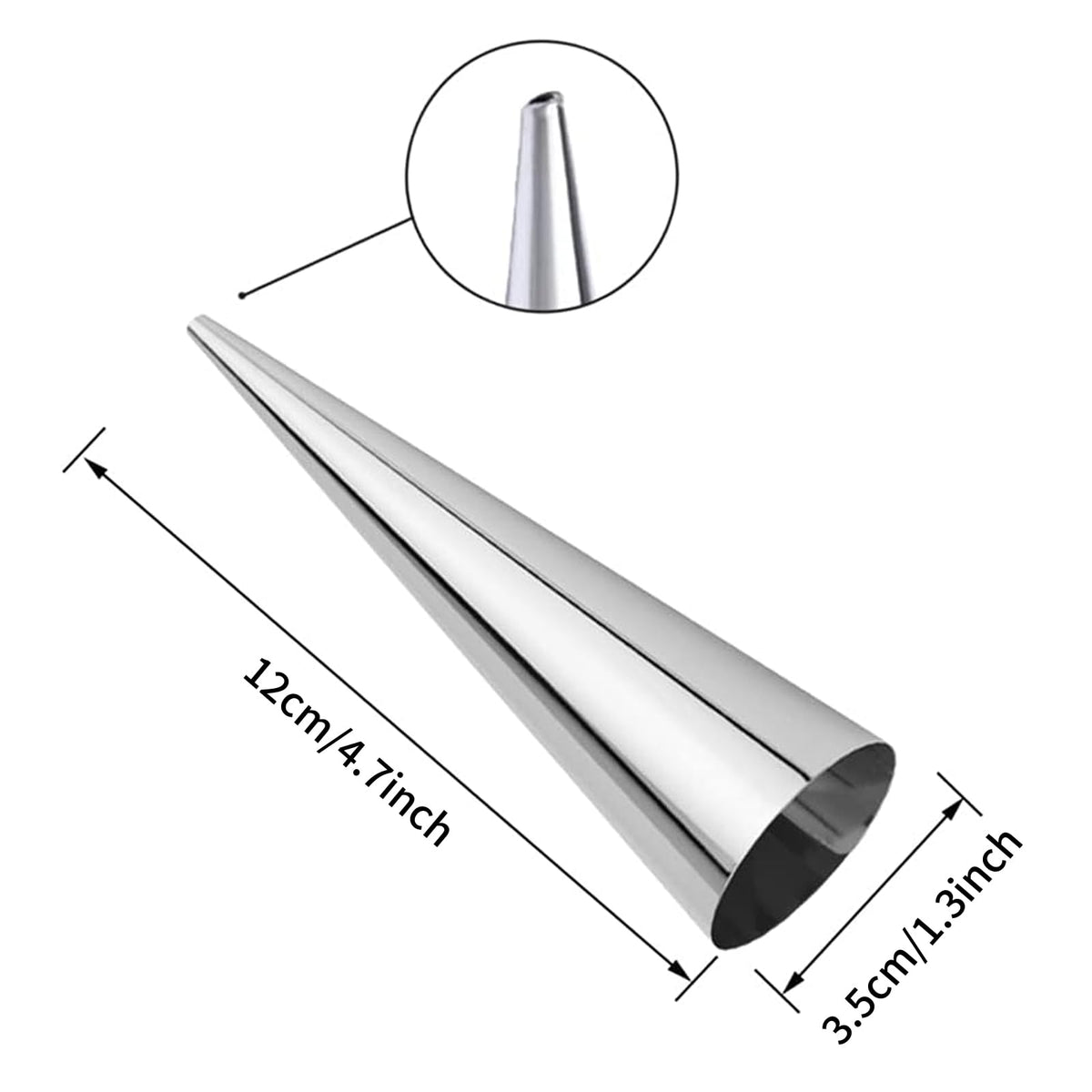 JIELUO 5-inch stainless steel cannoli tubes offer durable heat resistance