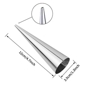 JIELUO 5-inch stainless steel cannoli tubes offer durable heat resistance