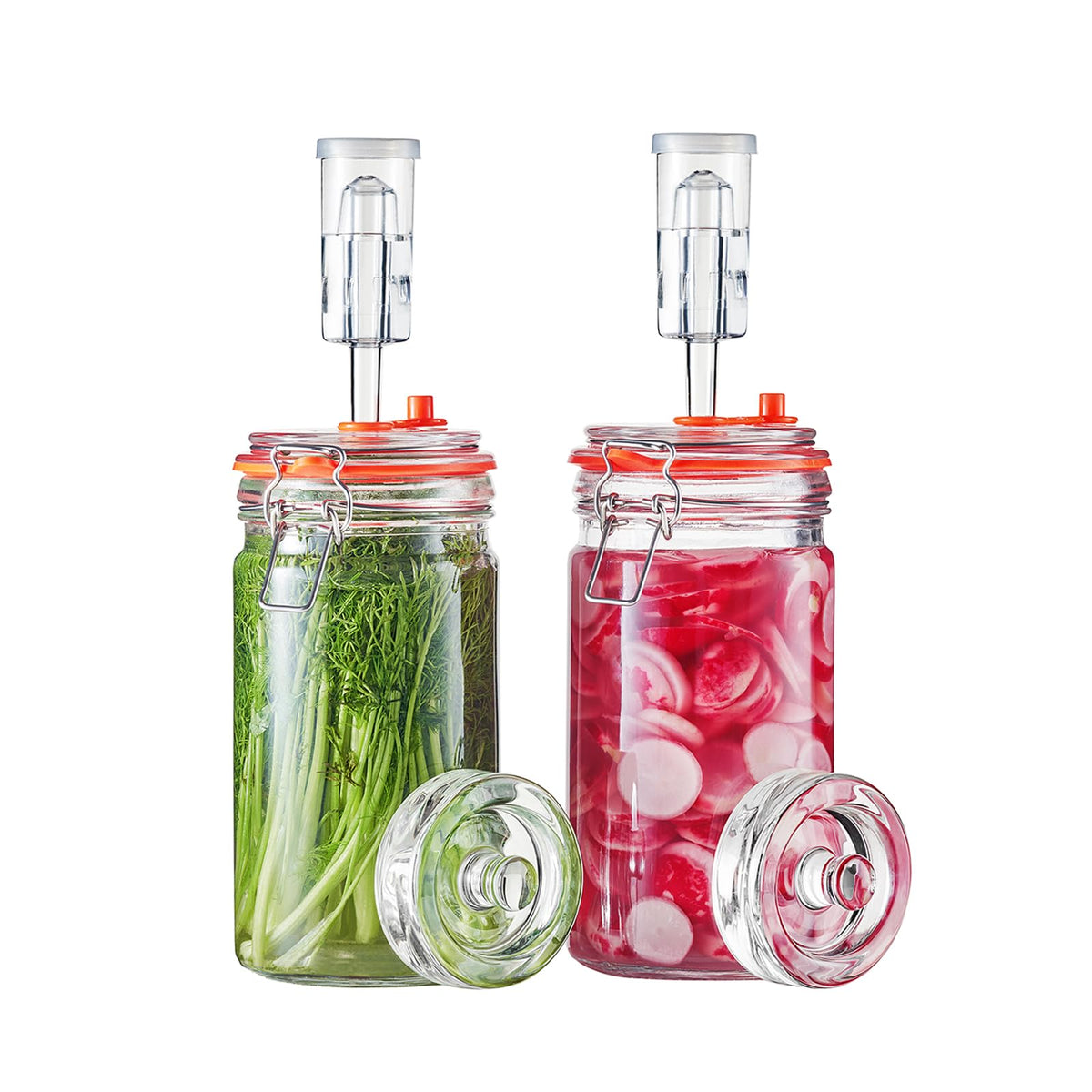JILLMO 1L fermentation jar with wide mouth for easy filling and cleaning
