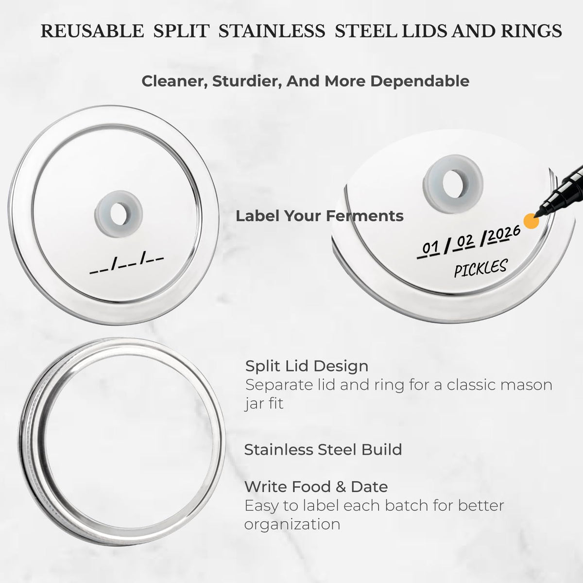 JILLMO BPA-free airlocks vent gas while protecting the ferment from contamination