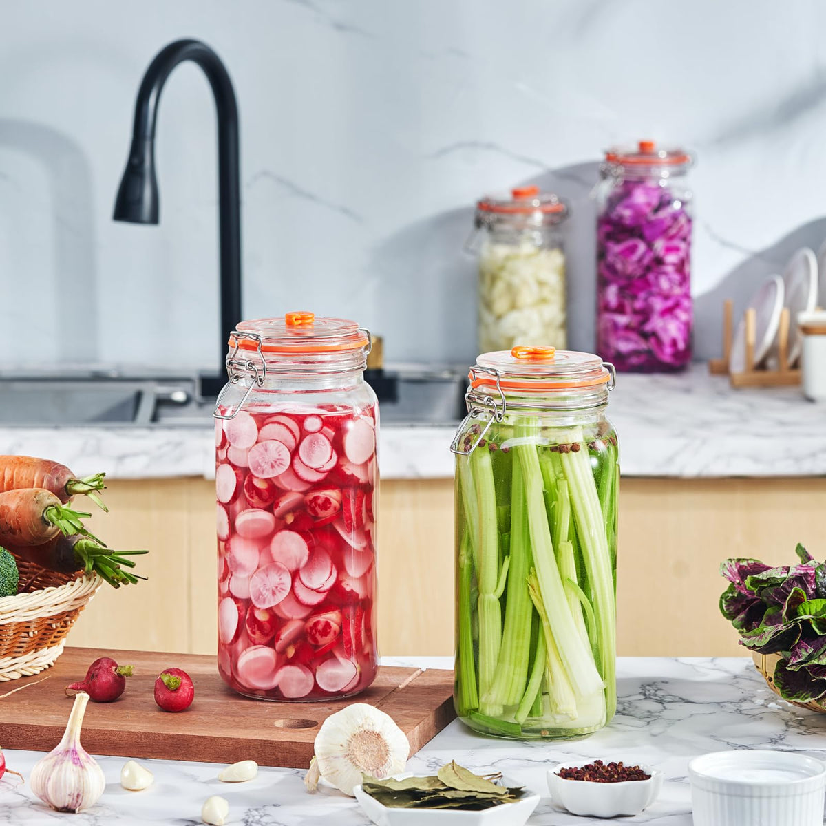 JILLMO clamp lid design enables airtight fermentation with minimal daily maintenance.