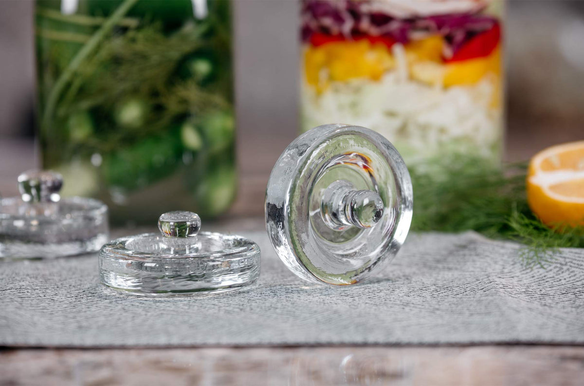 Dishwasher-safe glass jars for quick cleanup after ferments
